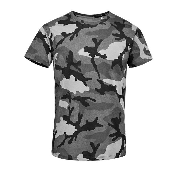 Al lui SOL 01188 - Tricou Camo Bărbați Guler Rotund Al lui SOL