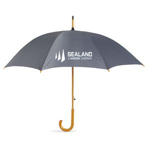 CUMULI Elegant 23 Inch Auto Open Wooden Handle Umbrella - GiftRetail KC5131