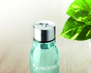 VENICE Eco-Friendly 500ml Glass Bottle with Steel Lid - GiftRetail MO6210