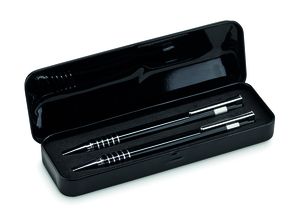 ALUCOLOR Elegant Aluminium Ballpoint Pen Set with Case - GiftRetail MO7323