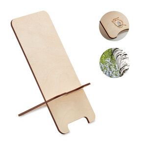 GROUW STAND Eco-Friendly Birch Wood Phone Stand with Pine Seeds - GiftRetail MO6690