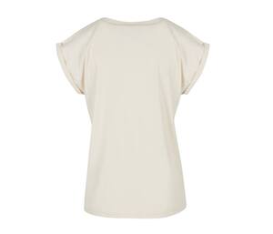 Construiește-ți Brandul BY021 - Tricou din bumbac pentru femei cu mâneci pliate