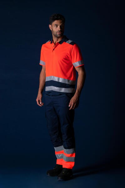Poloshirt high vis bicolor unisex polo shirt