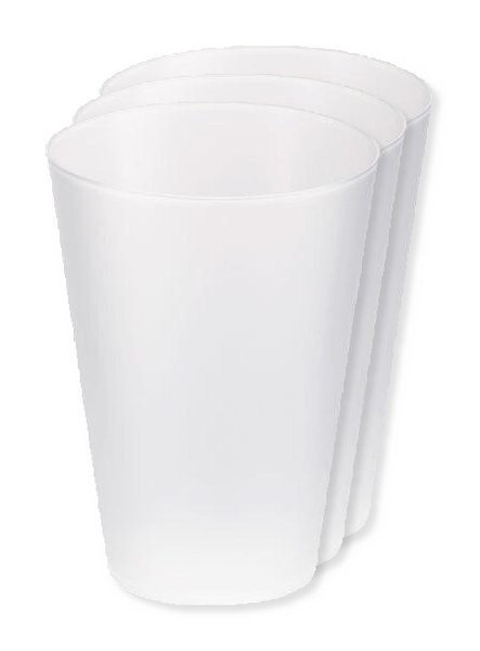 Pack of 3 GiftRetail MO6375 - FESTA LARGE - Eco-friendly and Reusable 300ml - Festival/Party Cup