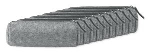 Pack of 100 GiftRetail MO9819 - PENLO Felt zippered pencil case