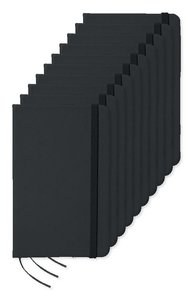 Pack of 10 GiftRetail MO1800 - NOTELUX Premium A6 Notebook with Hard PU Cover