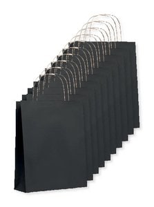 Pack of 100 GiftRetail MO6172 - PAPER TONE S Eco-Friendly Small Kraft Paper Gift Bags with Handles