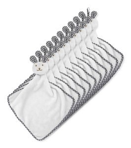 Pack of 100 GiftRetail MO9777 - HUG ME Velvet Plush Baby Towel with Rabbit Hood