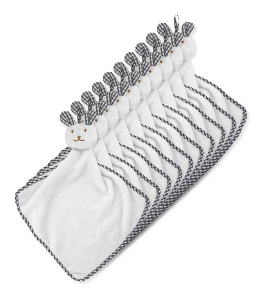 Pack of 100 GiftRetail MO9777 - HUG ME Velvet Plush Baby Towel with Rabbit Hood