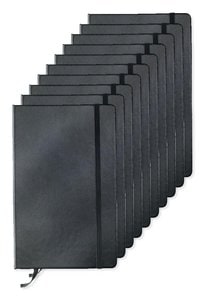Pack of 100 GiftRetail MO1804 - ARCONOT Premium A5 Notebook with Elastic Closure