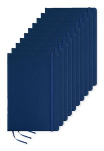 Pack of 10 GiftRetail AR1804 - ARCONOT A5 Hardcover Notebook with Elastic Strap